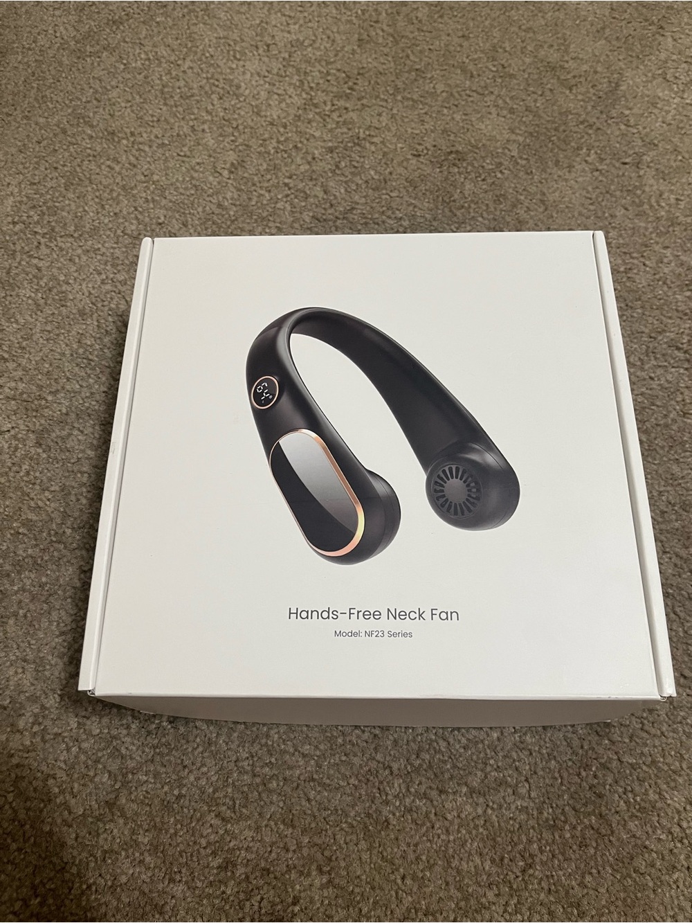 Rechargeble Hands-Free Neck Fan - Black